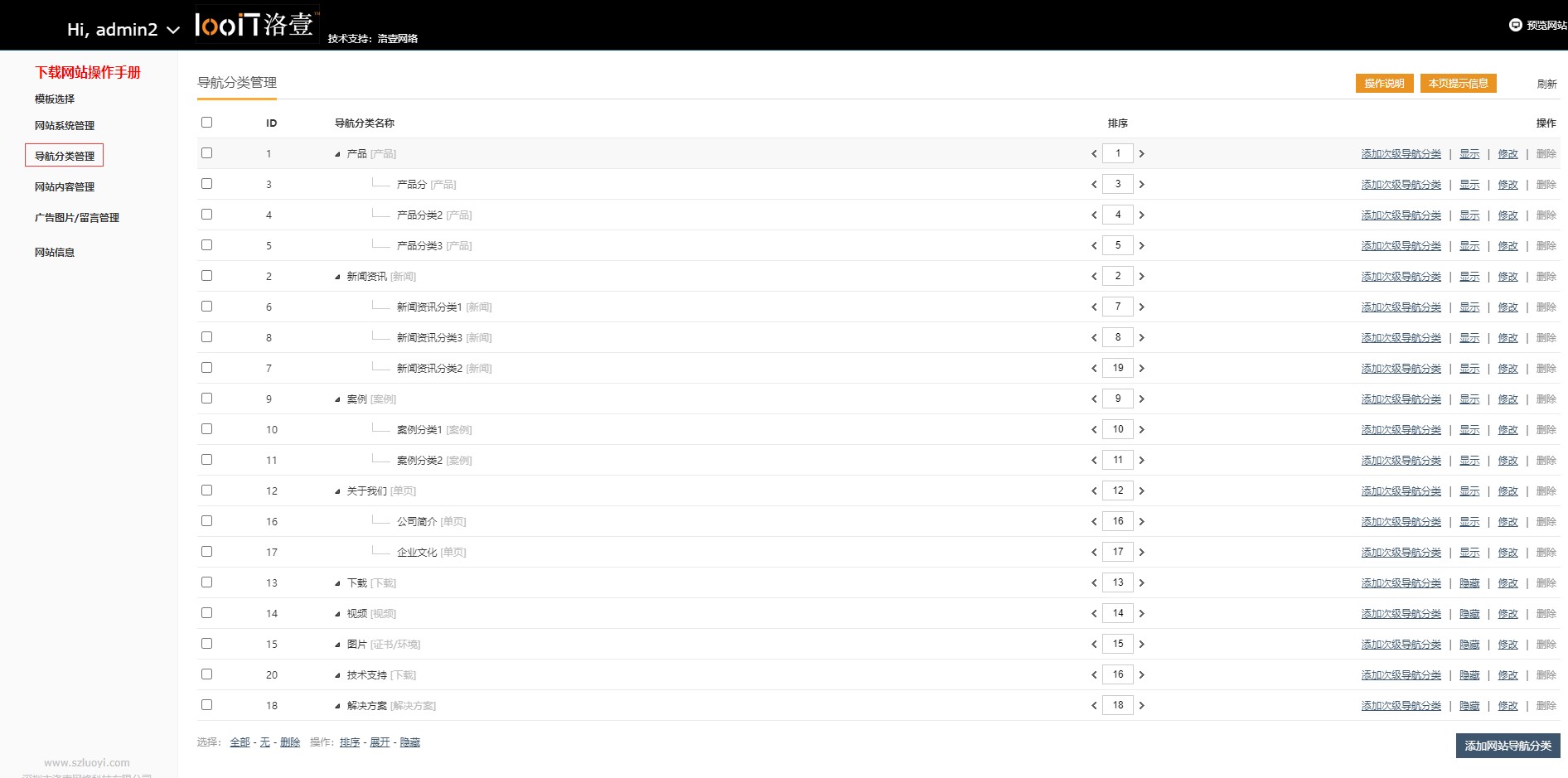 导航分类管理 导航分类管理